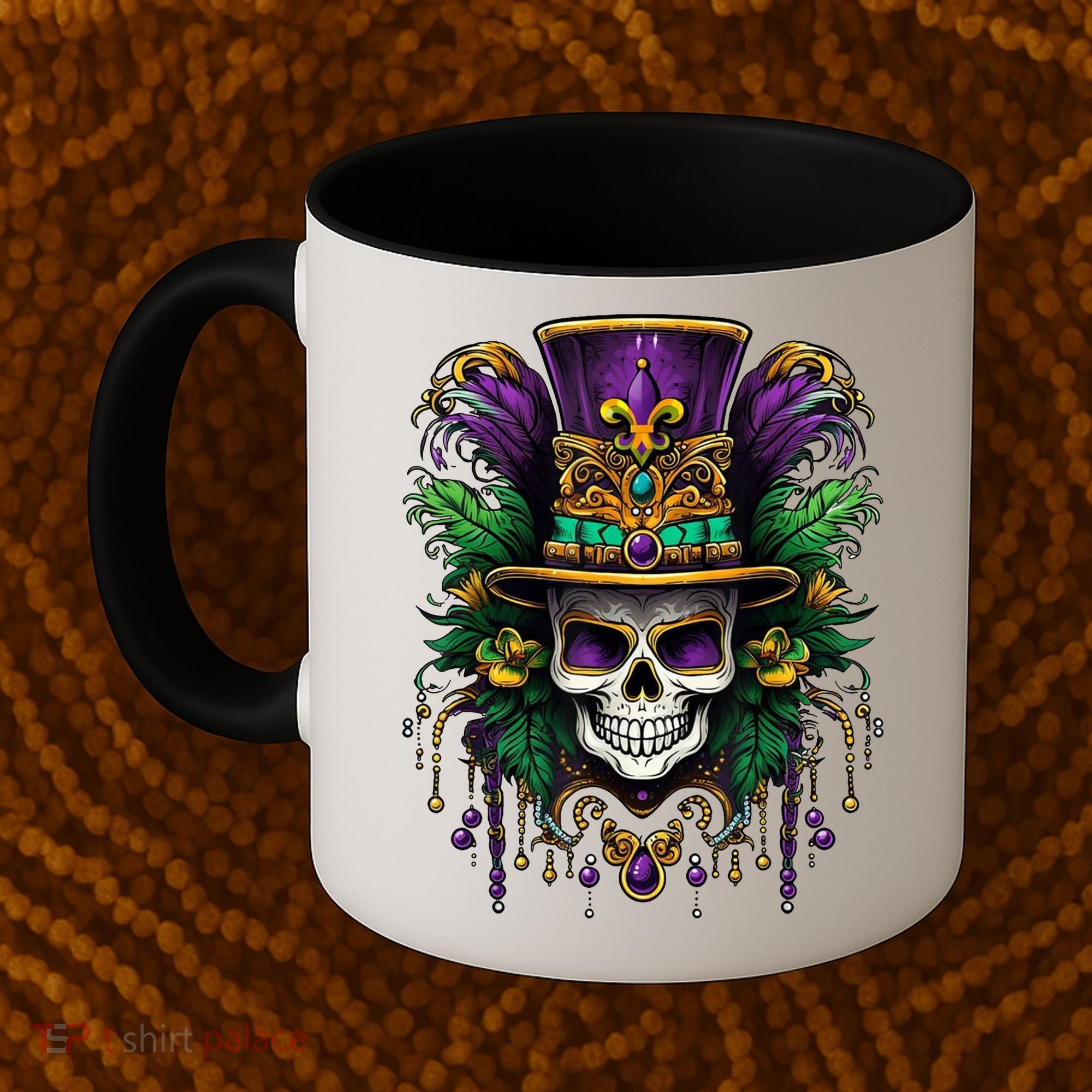 Mardi Gras Sugar Skull Party Coffee Mug