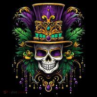 Mardi Gras Sugar Skull Party Coffee Mug thumb 5
