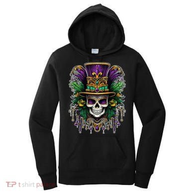 Mardi Gras Sugar Skull Party Women's Hoodie