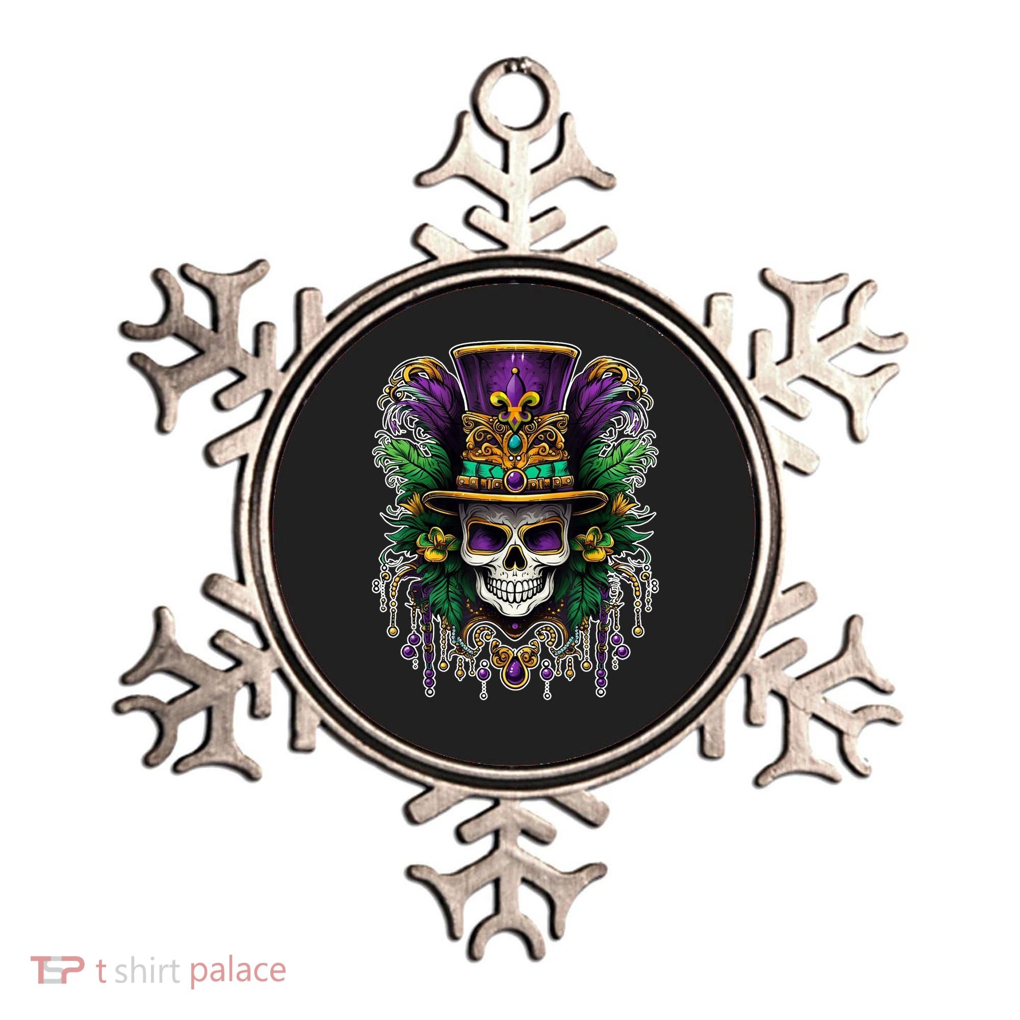 Mardi Gras Sugar Skull Party Ornament