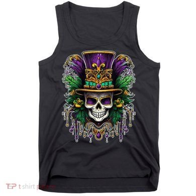 Mardi Gras Sugar Skull Party Tank Top
