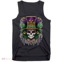 Mardi Gras Sugar Skull Party Tank Top thumb 0