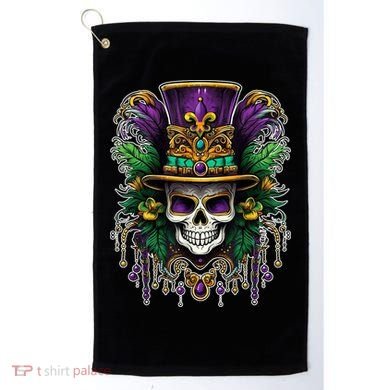 Mardi Gras Sugar Skull Party Golf Towel