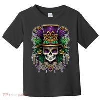 Mardi Gras Sugar Skull Party Toddler T-Shirt thumb 0