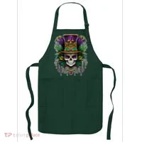 Mardi Gras Sugar Skull Party Apron thumb 0