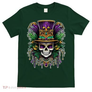 Mardi Gras Sugar Skull Party T-Shirt