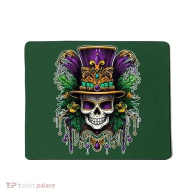 Mardi Gras Sugar Skull Party Mousepad