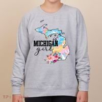 Michigan Girl Tie Dye State Michigan Lovers Women's Sweatshirt thumb 0