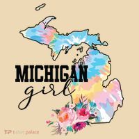 Michigan Girl Tie Dye State Michigan Lovers Tote Bag thumb 4