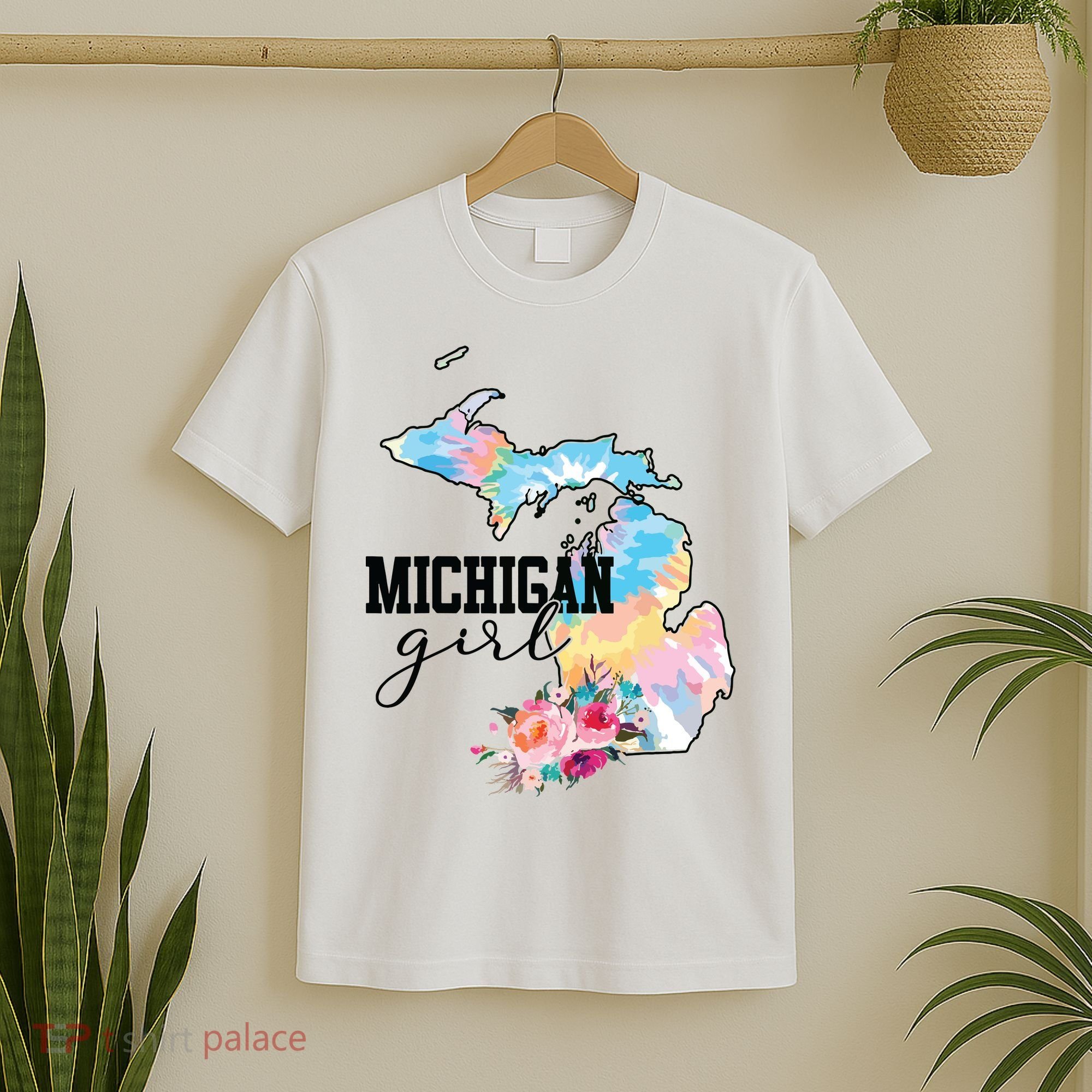 Michigan Girl Tie Dye State Michigan Lovers T-Shirt