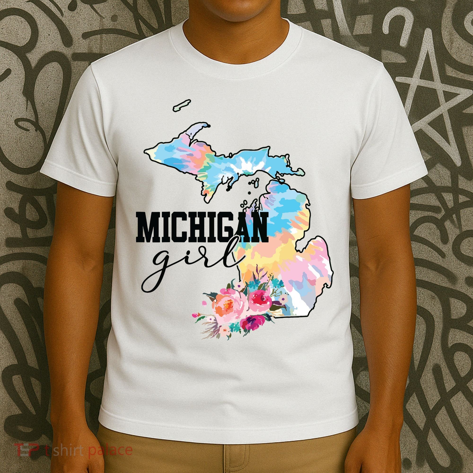 Michigan Girl Tie Dye State Michigan Lovers T-Shirt