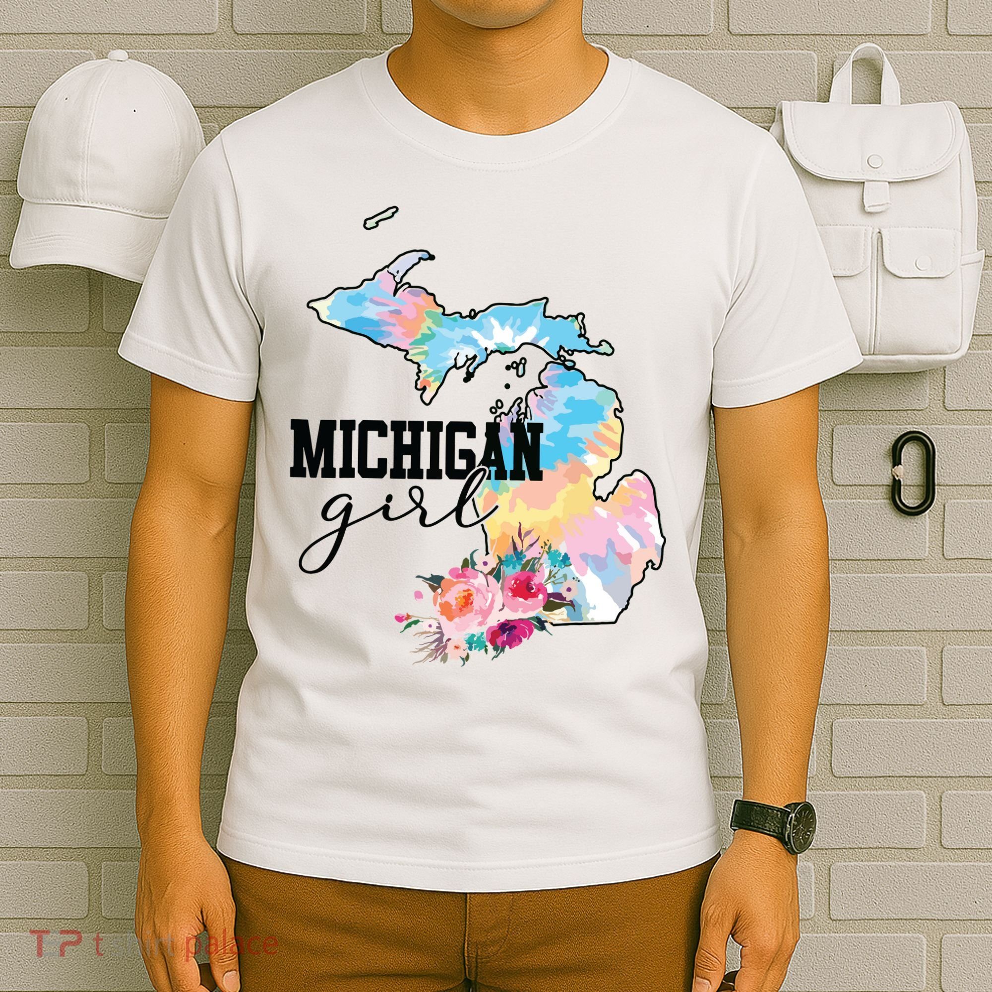 Michigan Girl Tie Dye State Michigan Lovers T-Shirt