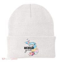Michigan Girl Tie Dye State Michigan Lovers Beanie thumb 0