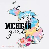 Michigan Girl Tie Dye State Michigan Lovers Polo thumb 3