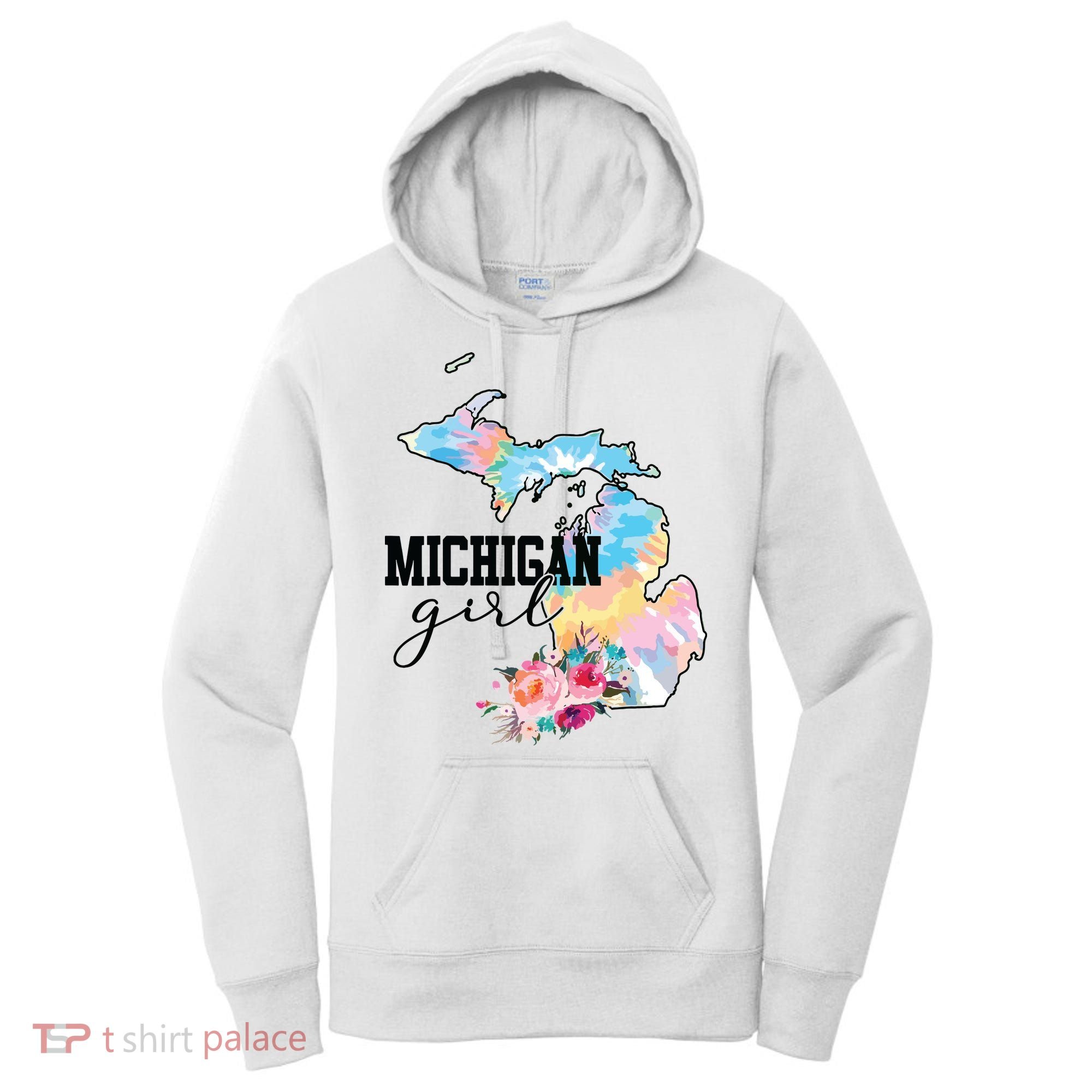 Michigan Girl Tie Dye State Michigan Lovers Women's Hoodie