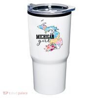 Michigan Girl Tie Dye State Michigan Lovers Tumbler thumb 0