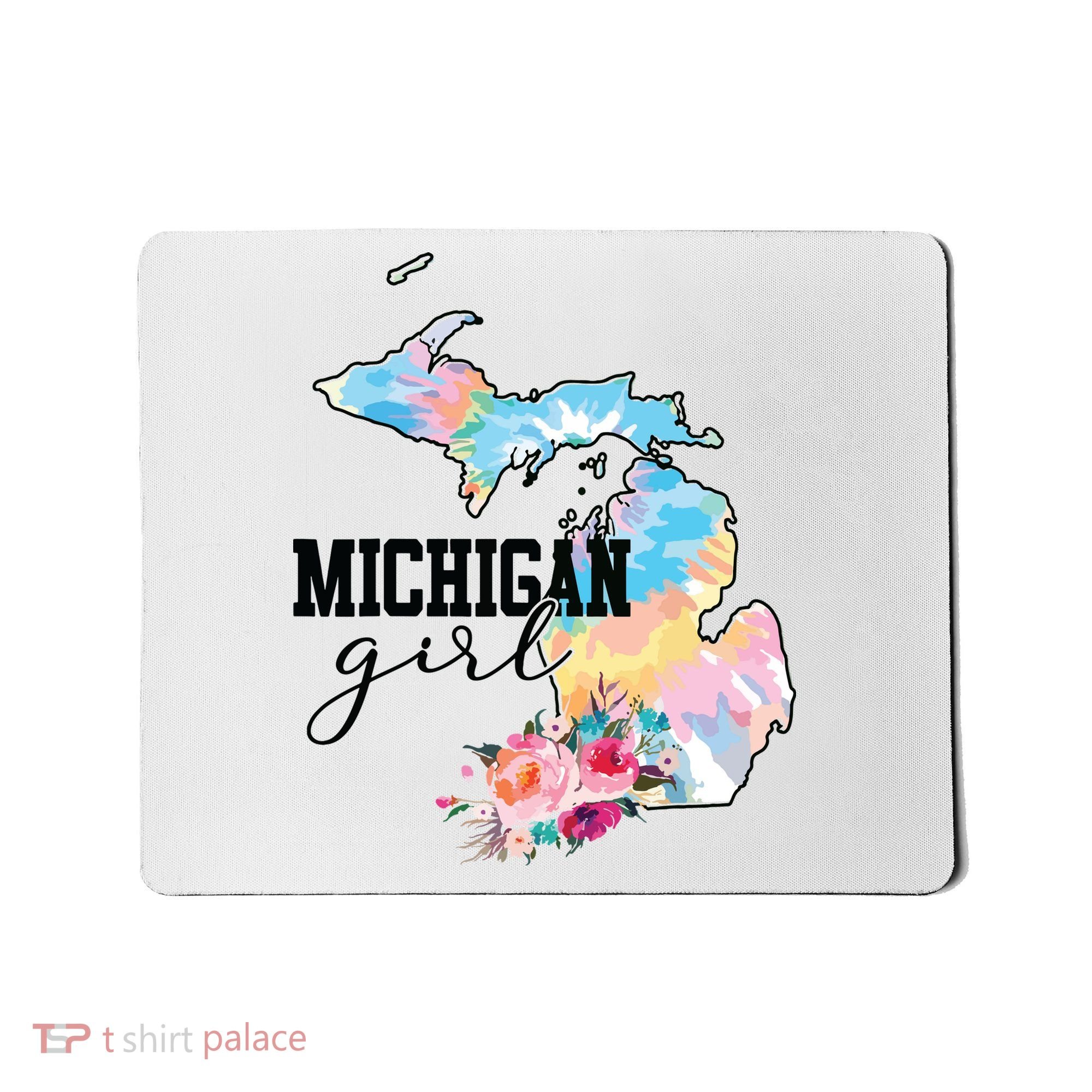 Michigan Girl Tie Dye State Michigan Lovers Mousepad