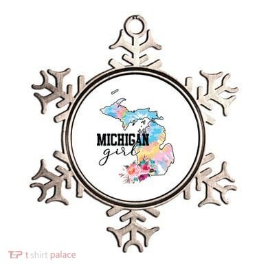 Michigan Girl Tie Dye State Michigan Lovers Ornament