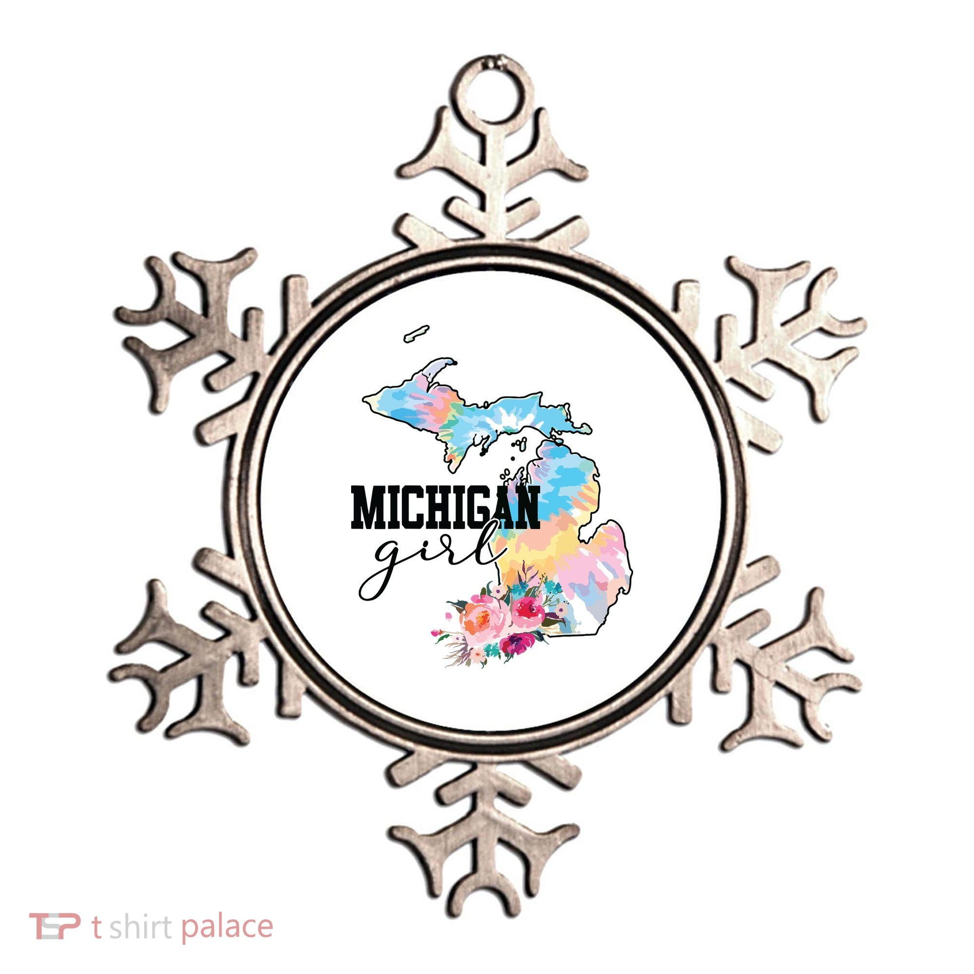 Michigan Girl Tie Dye State Michigan Lovers Ornament
