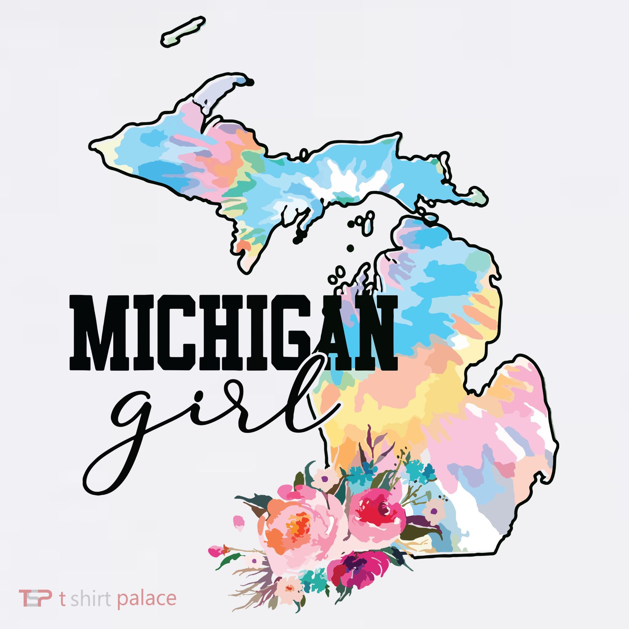 Michigan Girl Tie Dye State Michigan Lovers Women's Tank Top