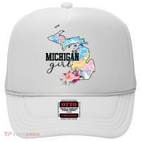 Michigan Girl Tie Dye State Michigan Lovers Hat thumb 0