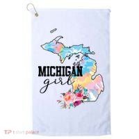 Michigan Girl Tie Dye State Michigan Lovers Golf Towel thumb 0