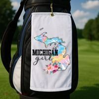Michigan Girl Tie Dye State Michigan Lovers Golf Towel thumb 2