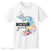 Michigan Girl Tie Dye State Michigan Lovers Kids T-Shirt thumb 0
