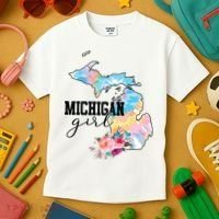 Michigan Girl Tie Dye State Michigan Lovers Kids T-Shirt thumb 3
