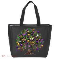 Mardi Gras Tree Beads New Orleans 2025 Festival Bead Tree Tote Bag thumb 0