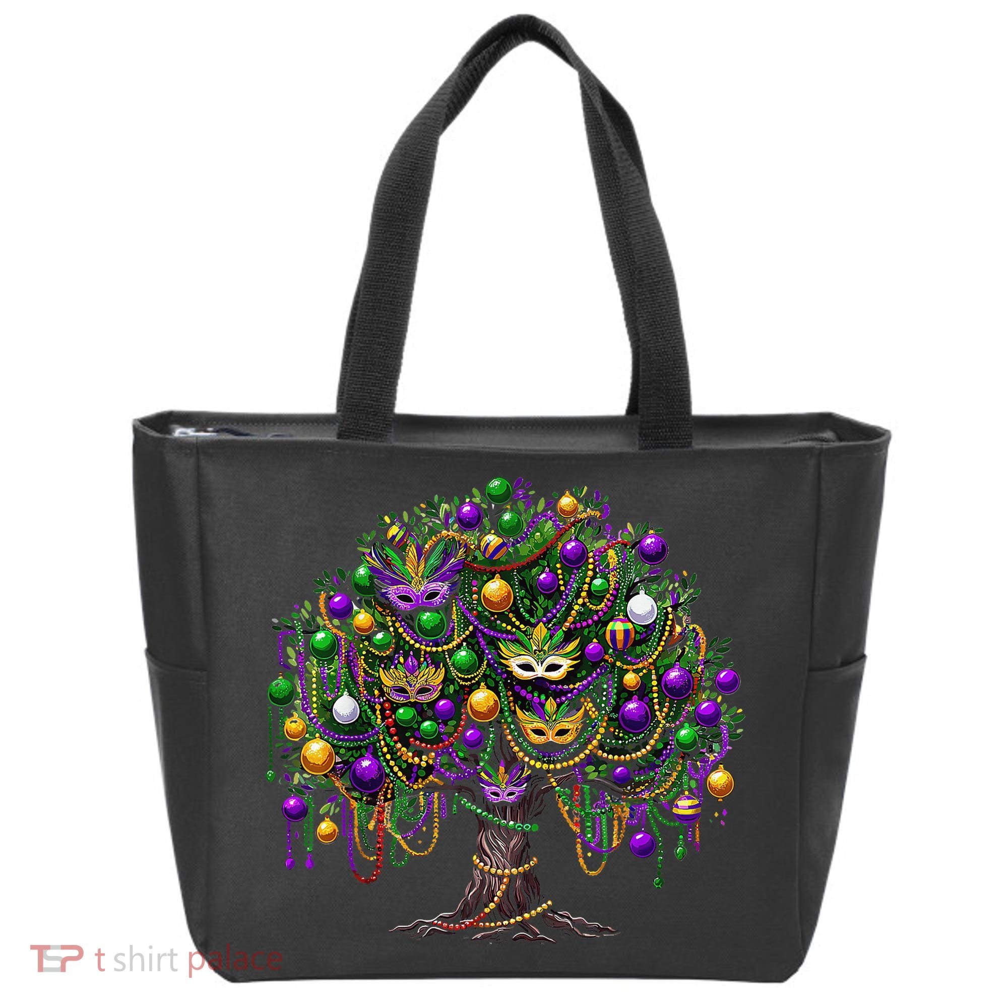 Mardi Gras Tree Beads New Orleans 2025 Festival Bead Tree Tote Bag