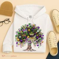 Mardi Gras Tree Beads New Orleans 2025 Festival Bead Tree Hoodie thumb 4