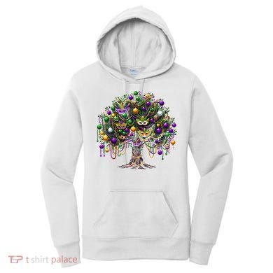 Mardi Gras Tree Beads New Orleans 2025 Festival Bead Tree Women's Hoodie