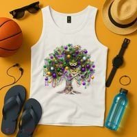 Mardi Gras Tree Beads New Orleans 2025 Festival Bead Tree Tank Top thumb 4