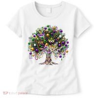 Mardi Gras Tree Beads New Orleans 2025 Festival Bead Tree Women's T-Shirt thumb 0