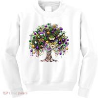 Mardi Gras Tree Beads New Orleans 2025 Festival Bead Tree Kids Sweatshirt thumb 0