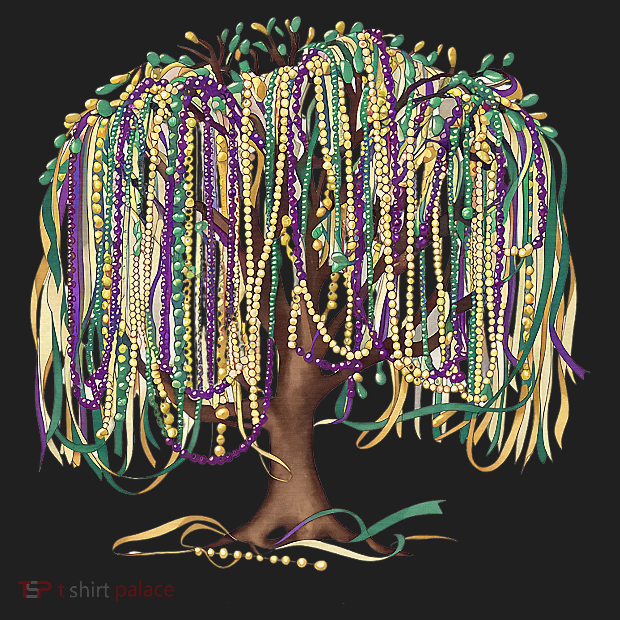 Mardi Gras Tree Beads New Orleans 2025 Festival Bead Tree Women's Sweatshirt