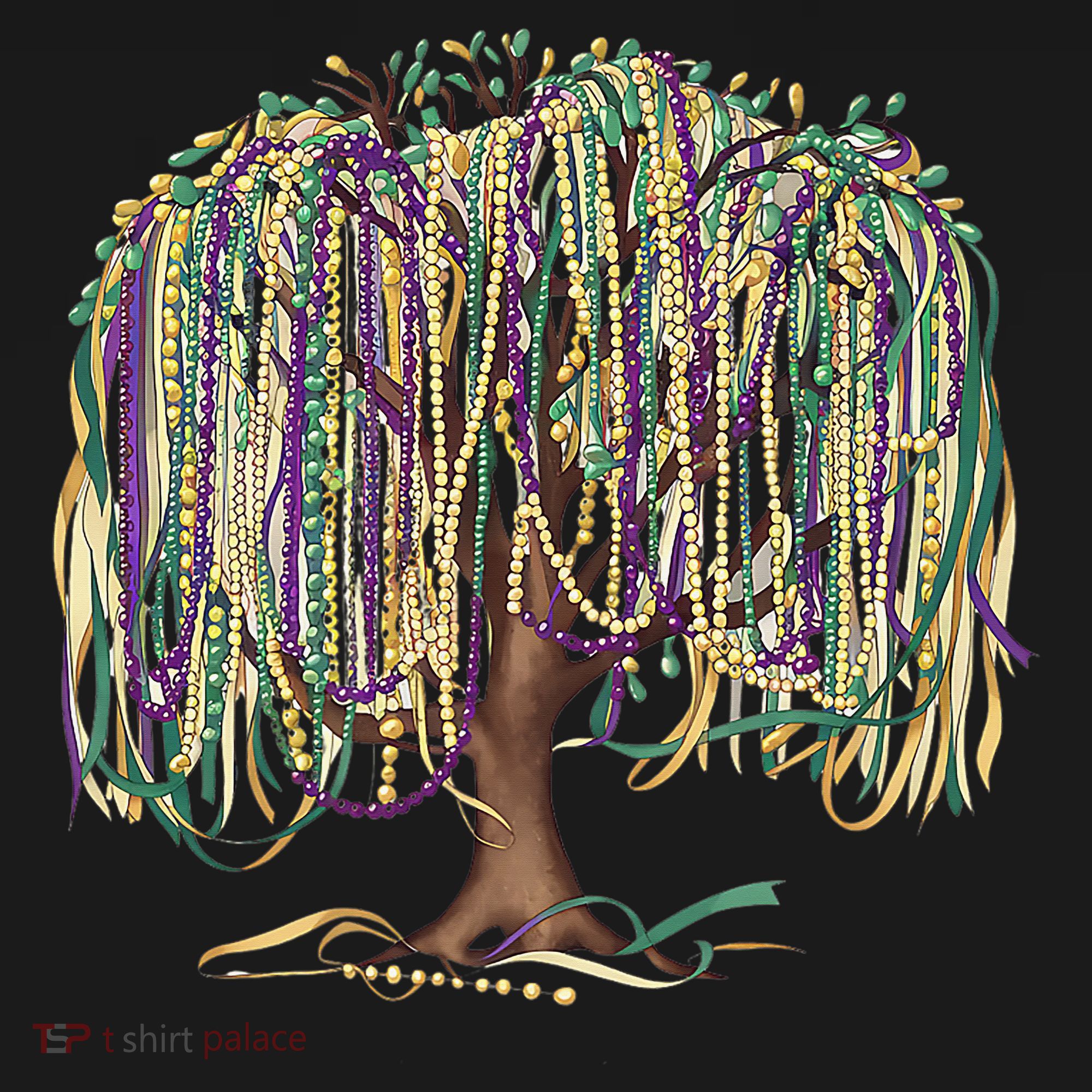 Mardi Gras Tree Beads New Orleans 2025 Festival Bead Tree Coaster
