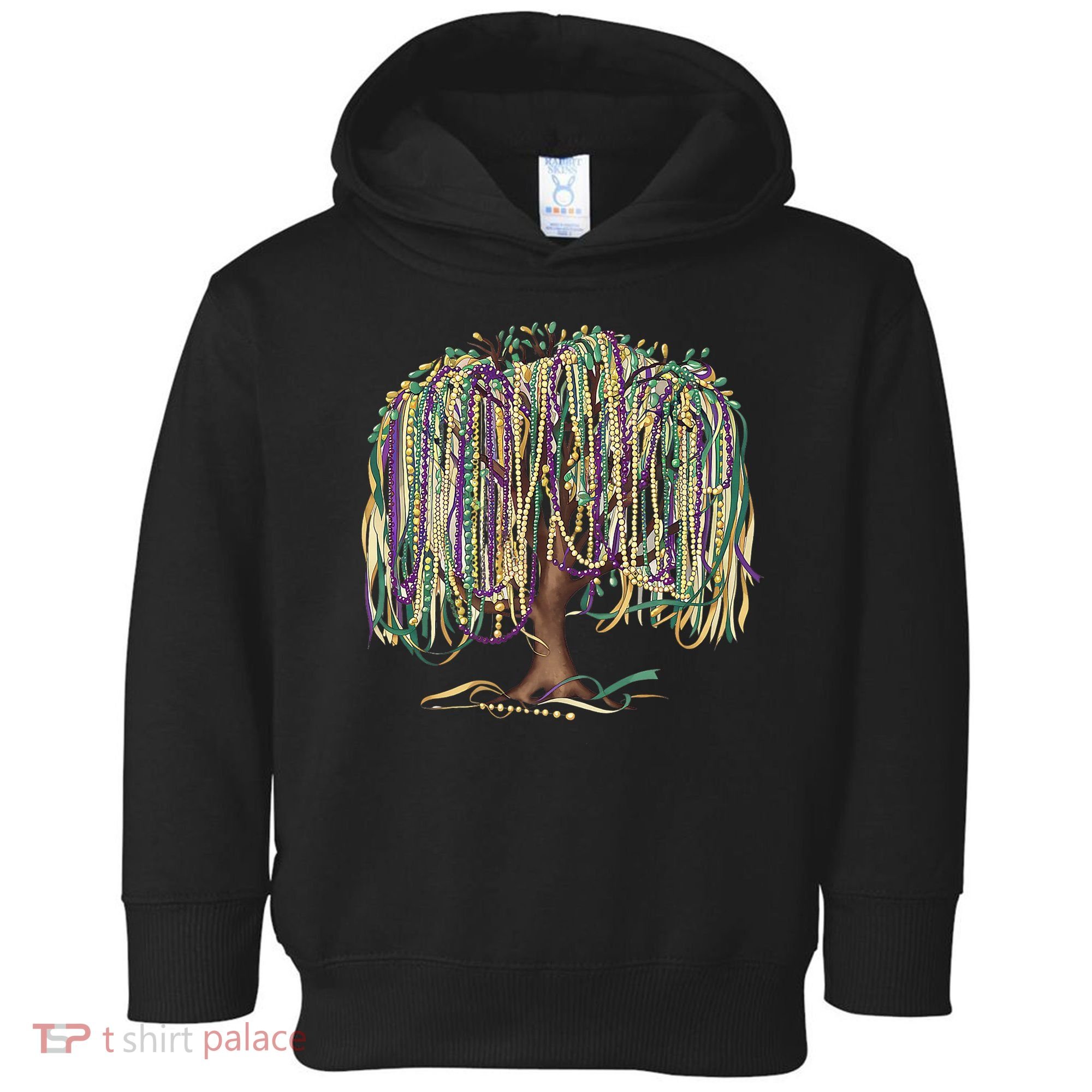 Mardi Gras Tree Beads New Orleans 2025 Festival Bead Tree Toddler Hoodie