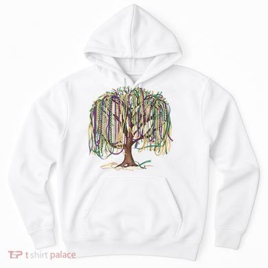 Mardi Gras Tree Beads New Orleans 2025 Festival Bead Tree Hoodie