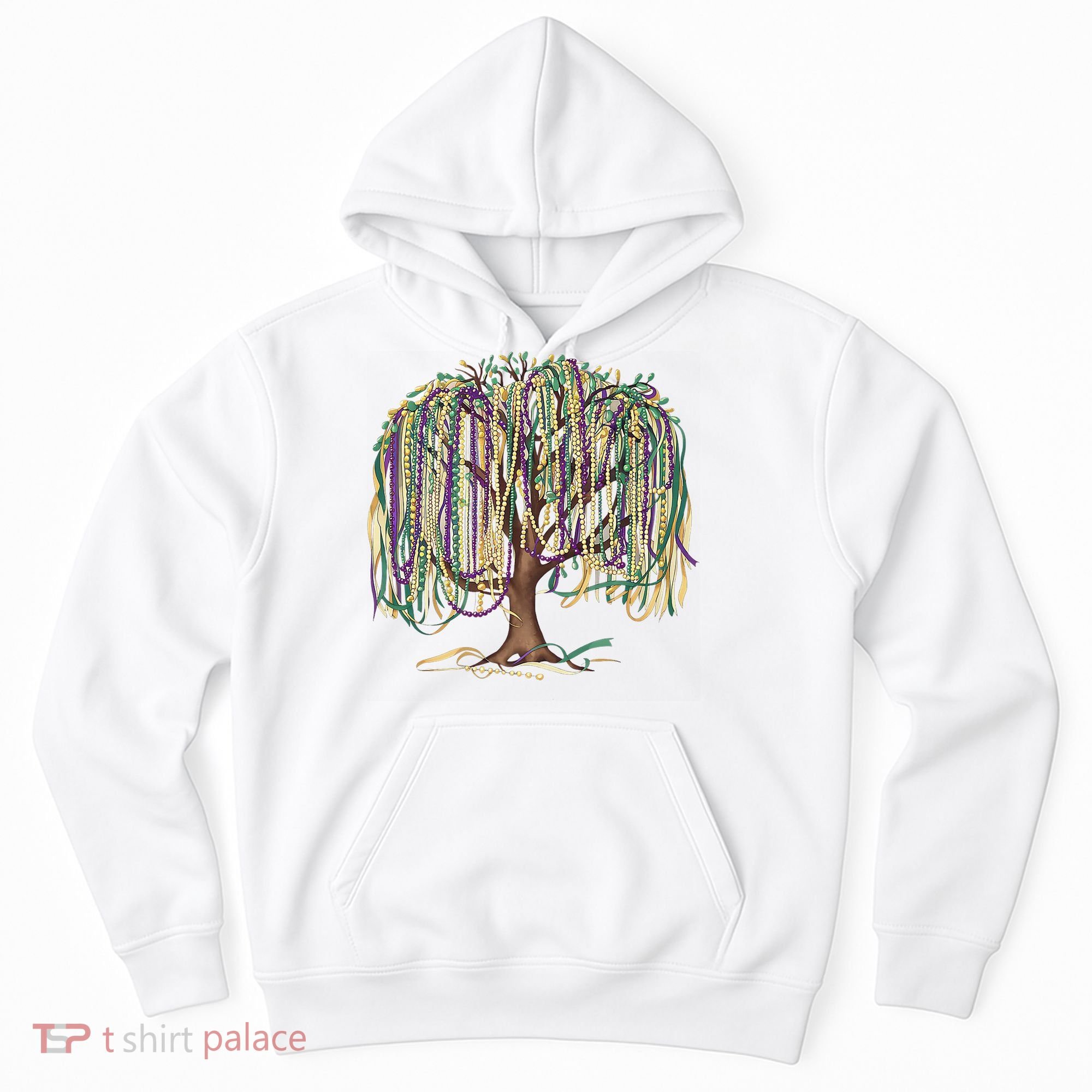 Mardi Gras Tree Beads New Orleans 2025 Festival Bead Tree Hoodie