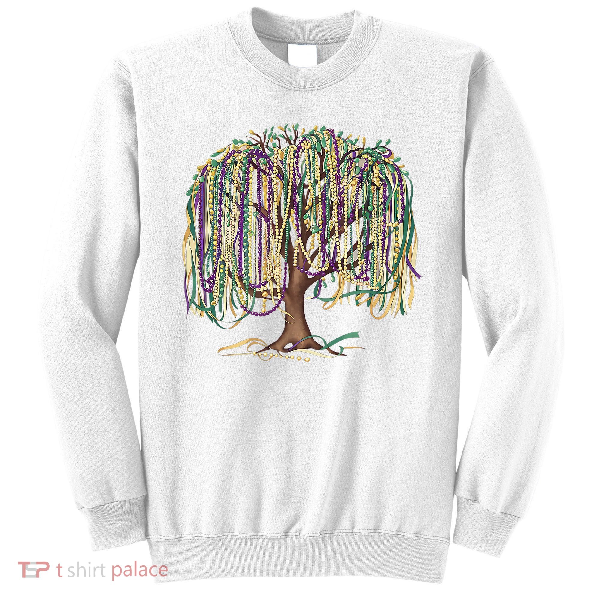 Mardi Gras Tree Beads New Orleans 2025 Festival Bead Tree Sweatshirt
