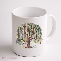 Mardi Gras Tree Beads New Orleans 2025 Festival Bead Tree Coffee Mug thumb 1