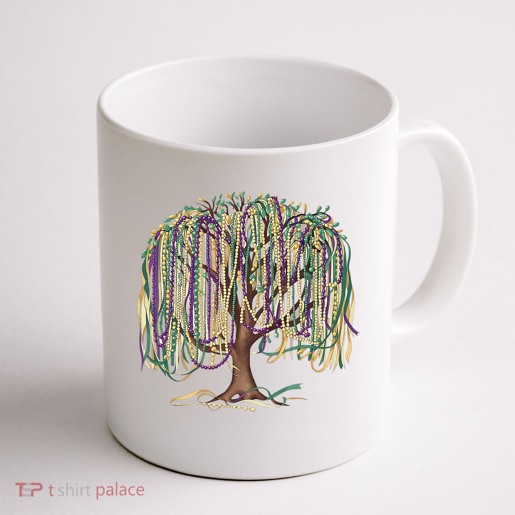 Mardi Gras Tree Beads New Orleans 2025 Festival Bead Tree Coffee Mug