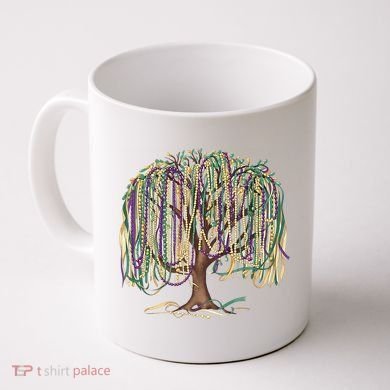 Mardi Gras Tree Beads New Orleans 2025 Festival Bead Tree Coffee Mug