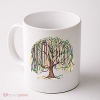 Mardi Gras Tree Beads New Orleans 2025 Festival Bead Tree Coffee Mug thumb 0