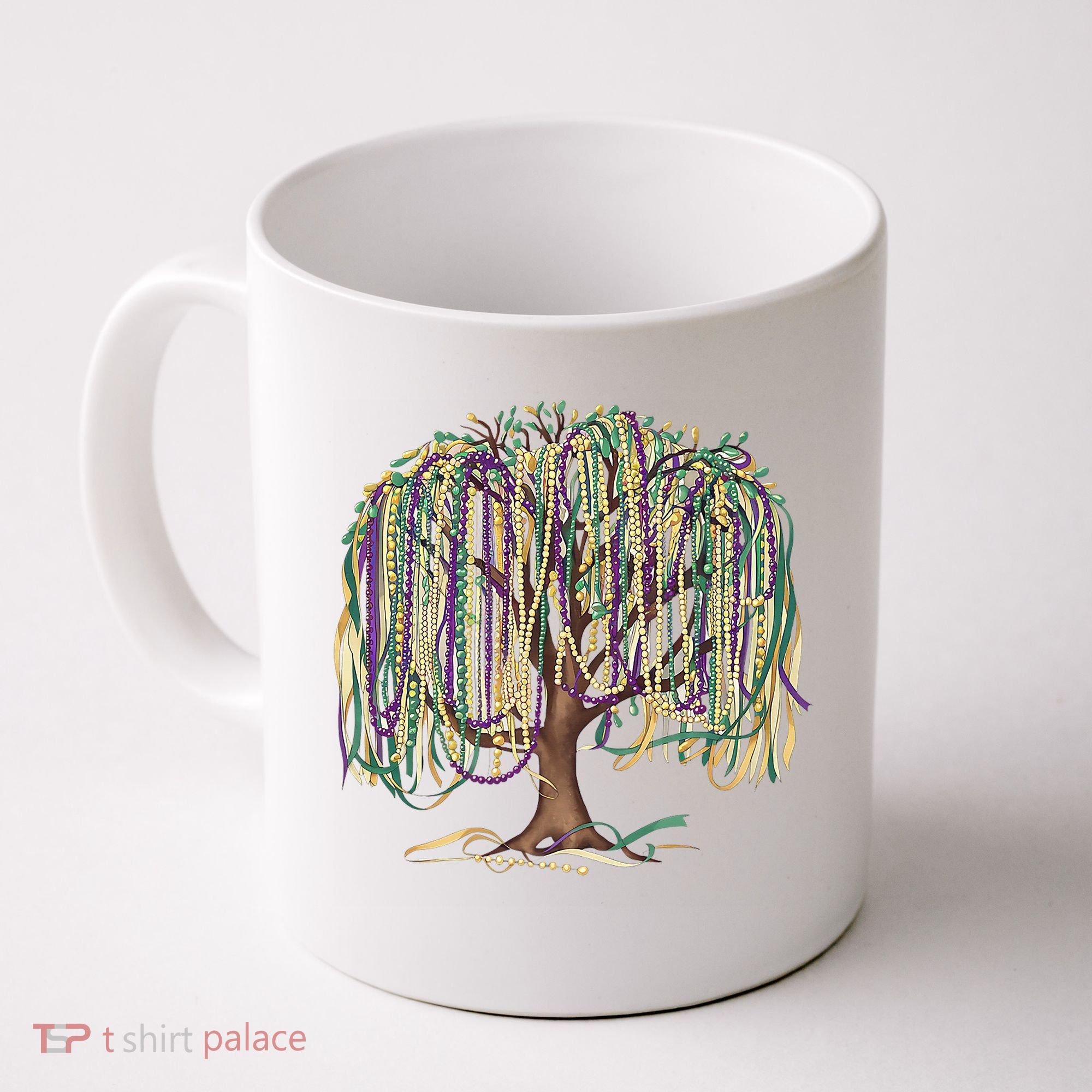 Mardi Gras Tree Beads New Orleans 2025 Festival Bead Tree Coffee Mug
