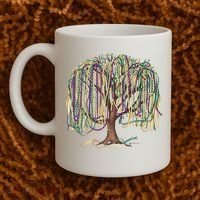 Mardi Gras Tree Beads New Orleans 2025 Festival Bead Tree Coffee Mug thumb 2