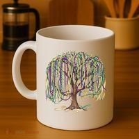 Mardi Gras Tree Beads New Orleans 2025 Festival Bead Tree Coffee Mug thumb 4