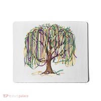 Mardi Gras Tree Beads New Orleans 2025 Festival Bead Tree Mousepad thumb 0